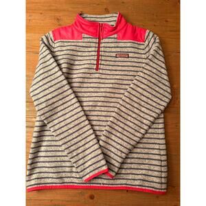 Vineyard Vines Women’s Striped Quarter Zip Pullover Size M